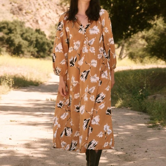 THE GREAT. Dresses & Skirts - The Great - The Derby Dress with Braided Belt - Amber Antique Floral